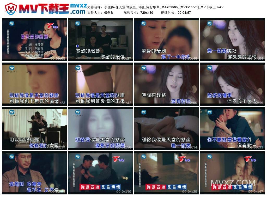 李佳薇-像天堂的悬崖_国语_流行歌曲_MA202586